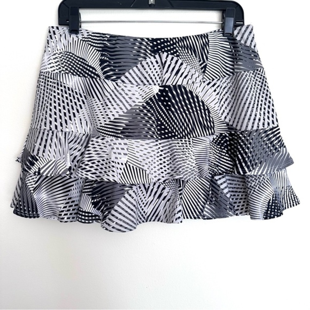 Tail Black and White Geometric Tennis Pickleball Skirt Size Large